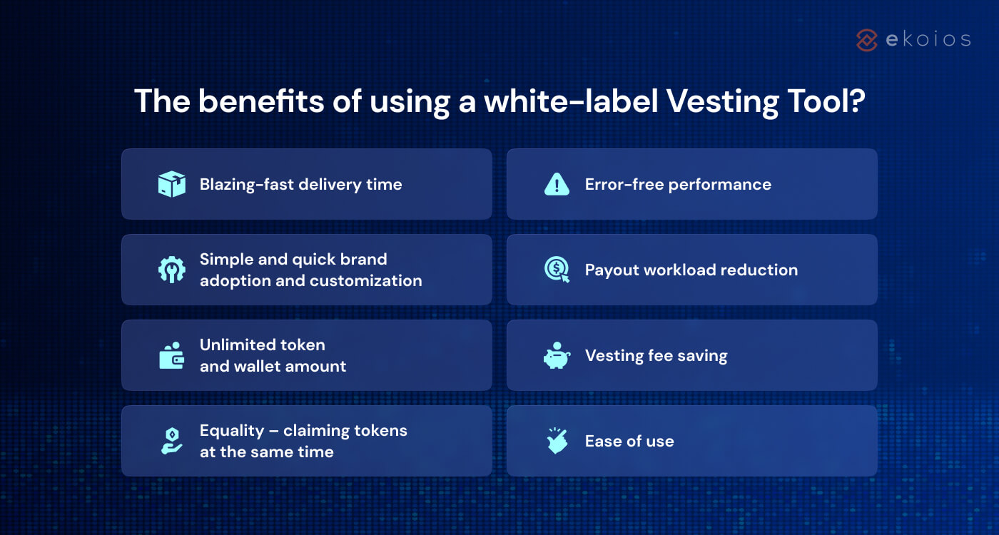 benefits of using a white label vesting tool