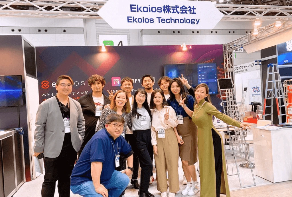 ブロックチェーン EXPO 東京2022に出展したEkoiosの代表者たち