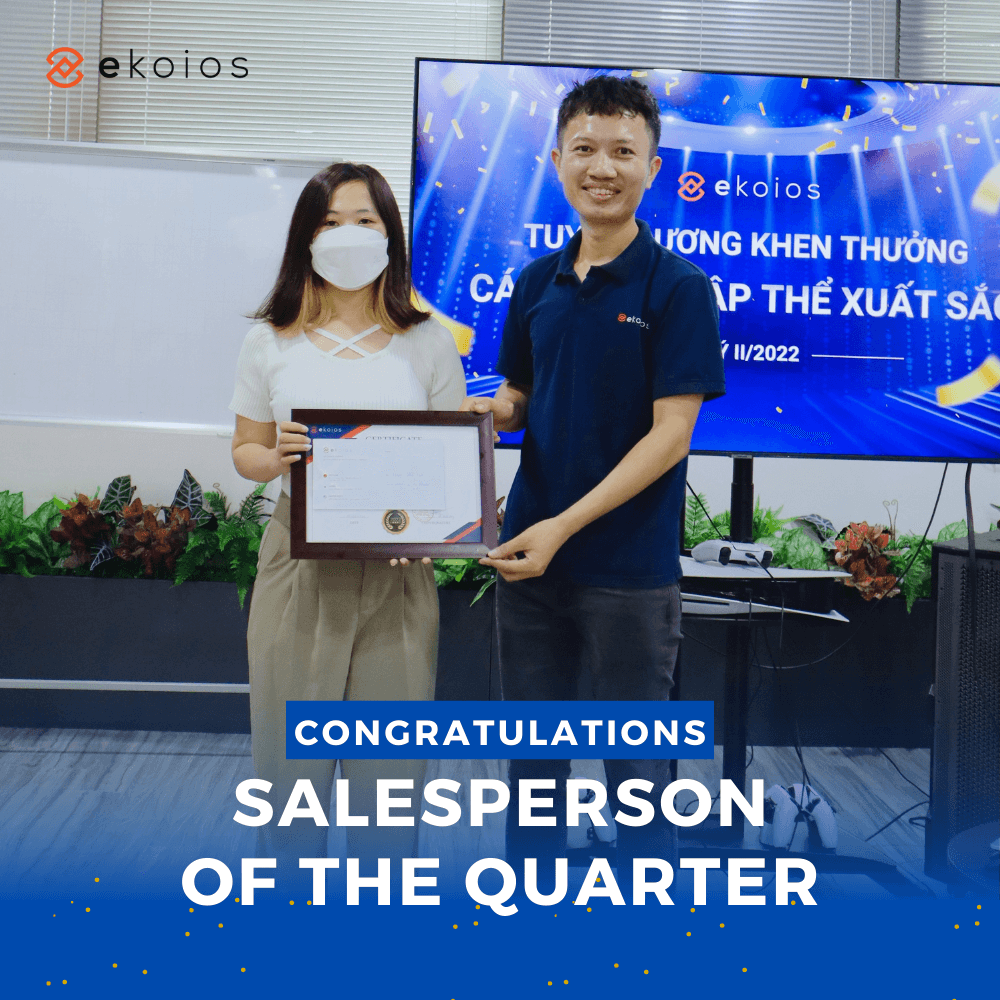 Sales person of the quarter