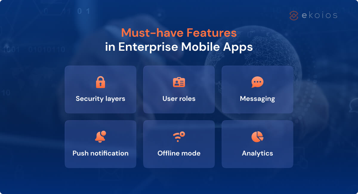enterprise mobile app features