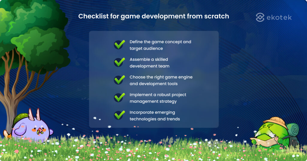 checklist for building game from scratch