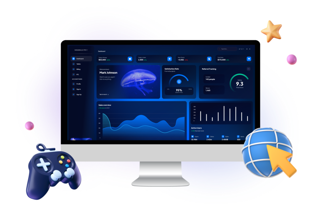 GameFi custom data dashboard